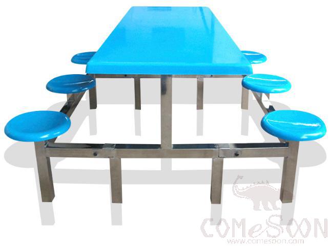 Frp Canteen Tables And Chairs-160*60*75Cm,Plastics And Steel