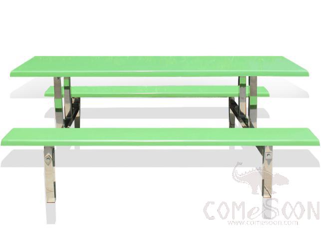 Frp Canteen Tables And Chairs-200*60*75Cm,Plastics And Steel