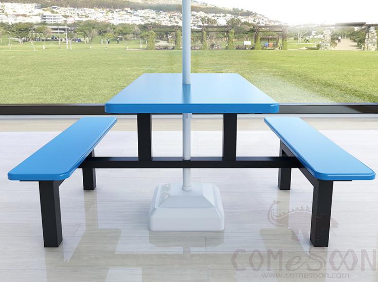 Frp Canteen Tables And Chairs-110*60*75Cm,Plastics And Steel
