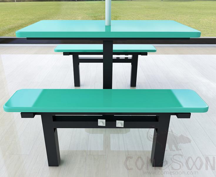 Frp Canteen Tables And Chairs-110*60*75Cm,Plastics And Steel