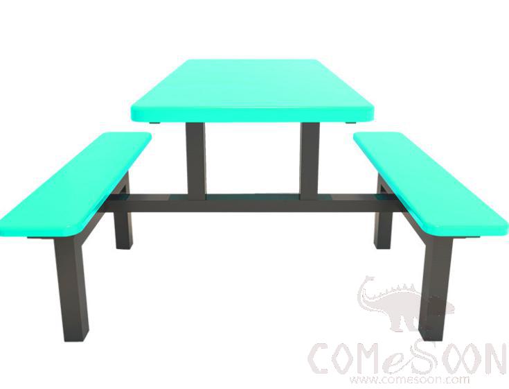 Frp Canteen Tables And Chairs-110*60*75Cm,Plastics And Steel