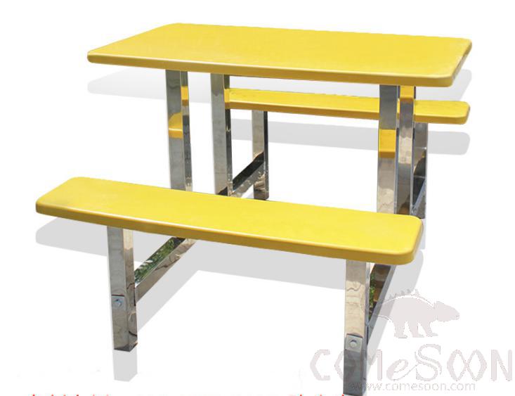 Frp Canteen Tables And Chairs-110*60*75Cm,Plastics And Steel
