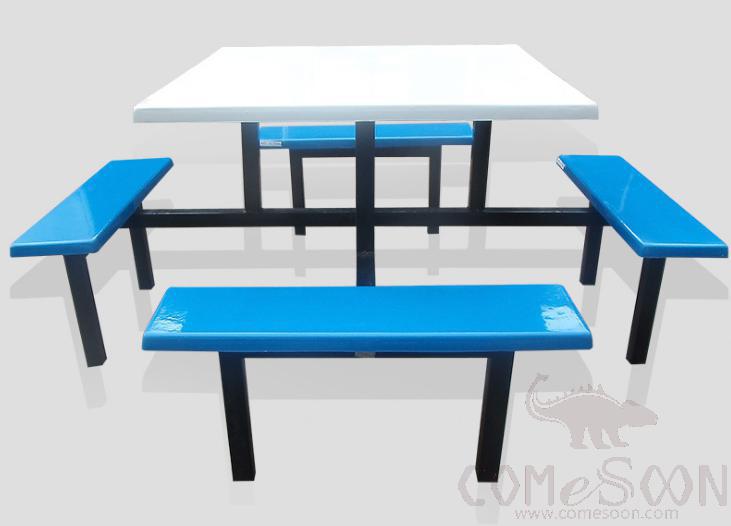 Frp Canteen Tables And Chairs-100*100*75Cm,Plastics And Steel
