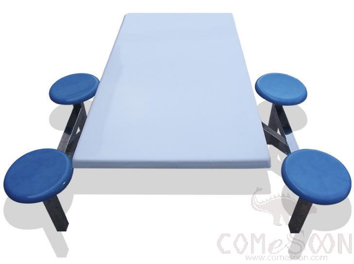 Stainless Steel Canteen Tables And Chairs-110*60*75Cm,Plastics And Steel