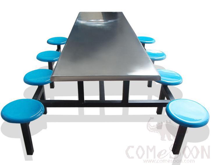 Stainless Steel Canteen Tables And Chairs-200*60*75Cm,Plastics And Steel