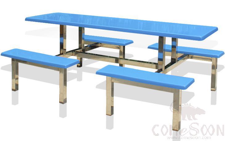 Stainless Steel Canteen Tables And Chairs-200*60*75Cm,All Stainless Steel Steel Plate