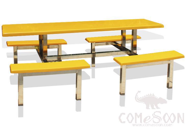 Stainless Steel Canteen Tables And Chairs-200*60*75Cm,All Stainless Steel Steel Plate