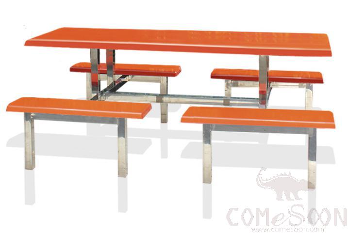 Stainless Steel Canteen Tables And Chairs-200*60*75Cm,All Stainless Steel Steel Plate