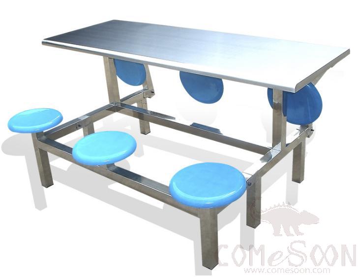 Stainless Steel Canteen Tables And Chairs-160*60*75Cm,All Stainless Steel Steel Plate