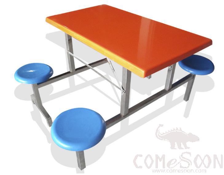 Stainless Steel Canteen Tables And Chairs-110*60*75Cm,All Stainless Steel Steel Plate