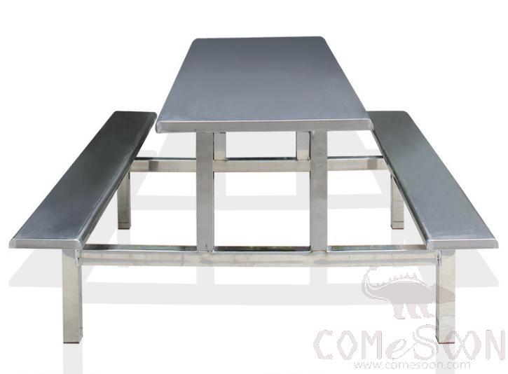 Stainless Steel Canteen Tables And Chairs-160*60*75Cm,All Stainless Steel Steel Plate