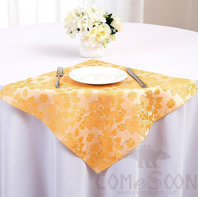 Napkin,48*48cm,Golden leaves and flowers