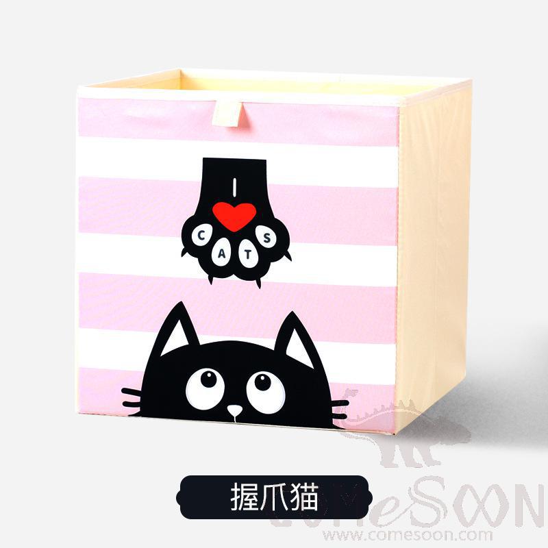 亚麻储物篮-33*33*33cm,防水涂层帆布亚麻+中密度纤维板插片