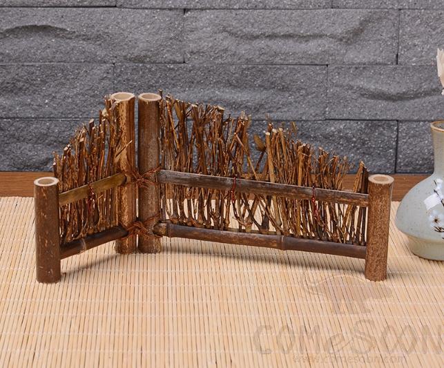 Small screen with purple bamboo fence,30*13cm