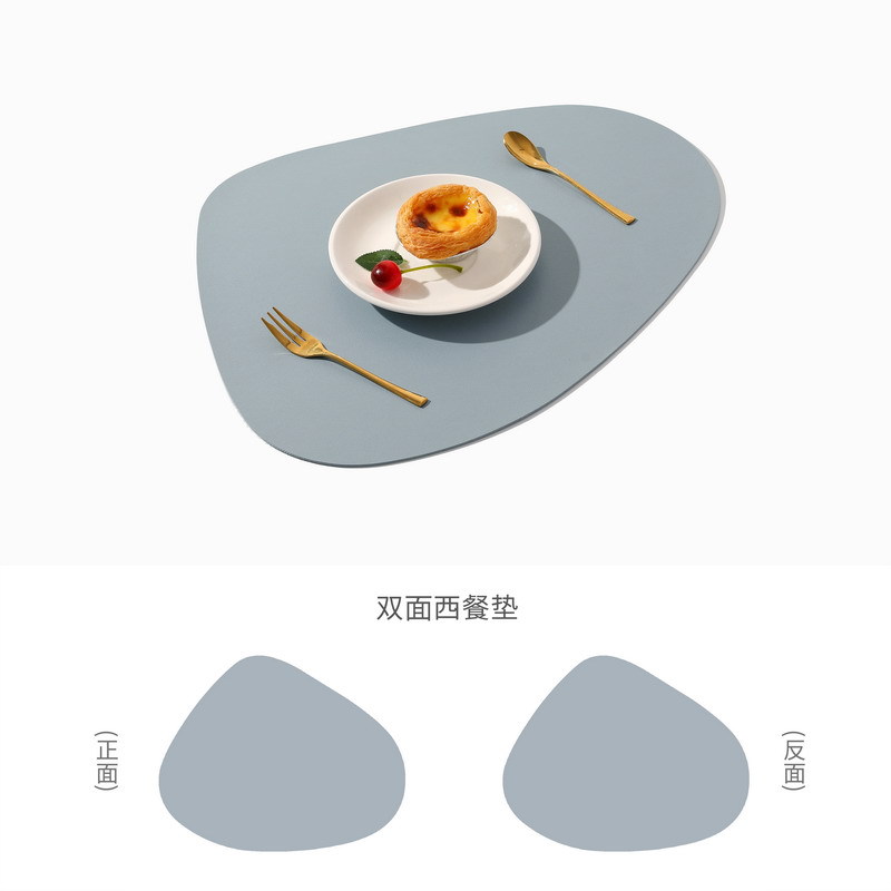 PVC Placemats，L42.5*W34cm，Light blue ，Table Mat