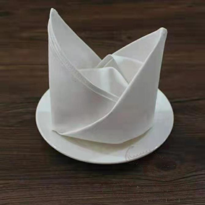 Pure cotton cup cloth, L47*W47cm,White , Napkin