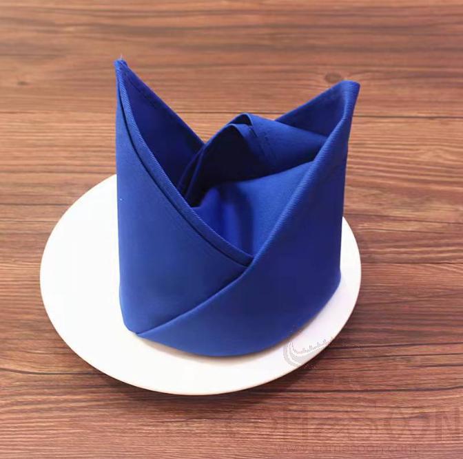 Pure cotton cup cloth, L47*W47cm,Royal blue , Napkin