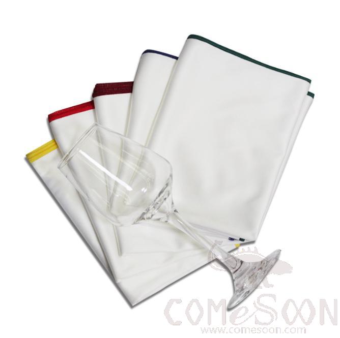 Special Cloth For Wiping Cups， Soft Silk Material， High Elastic Silk Edge Lock，W35*L50cm