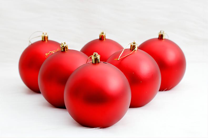 Christmas Balls，PVC,Red,10CM