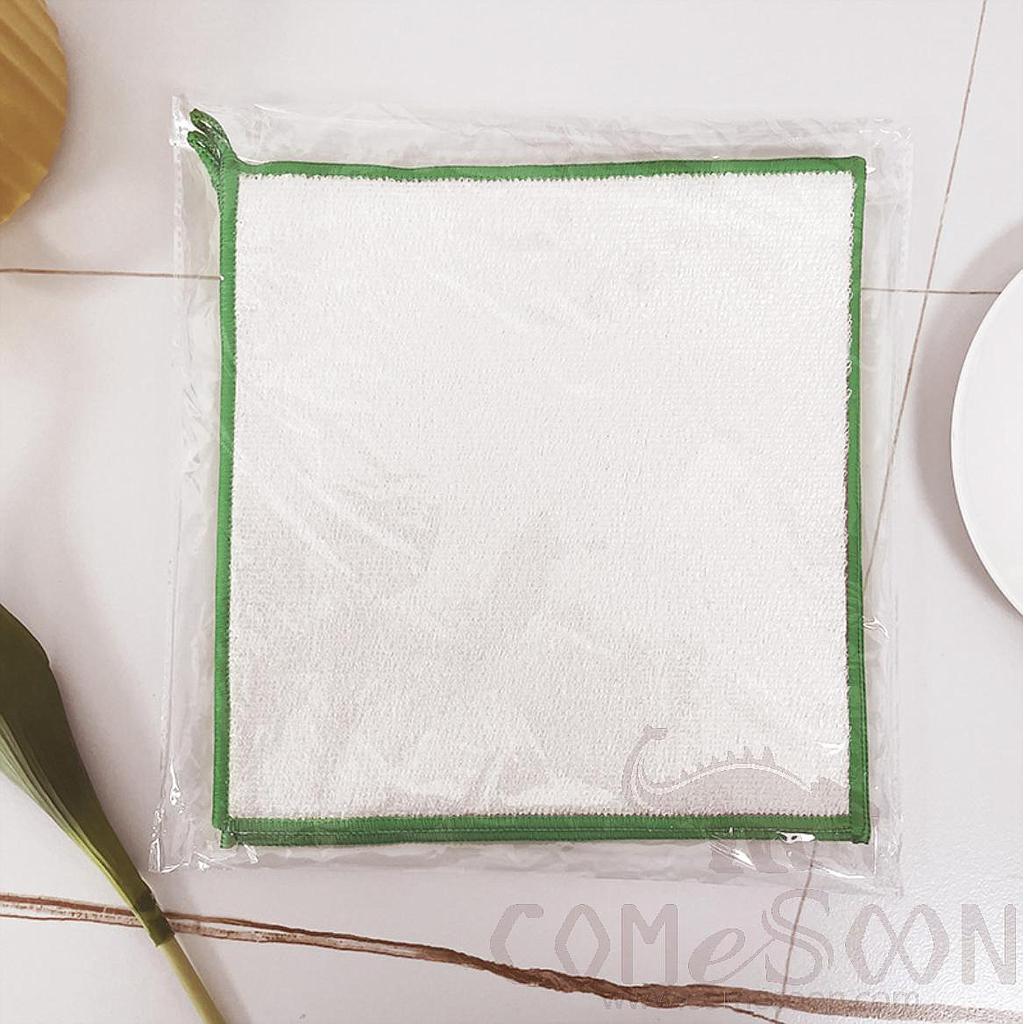 Bamboo Fiber Scouring Pad，25*25CM,6 Pieces/Pack
