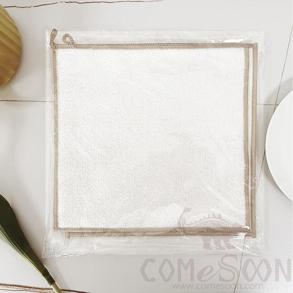 Bamboo Fiber Scouring Pad，25*25CM,6 Pieces/Pack