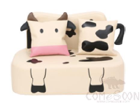 Sofa With Hut，L86 * W56 *H 58 cm， PU+ Wooden Frame + Sponge