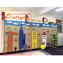Step Climbing Wall Only For Indoor Usages， 160*240CM， PE Board