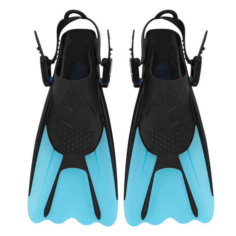 Adults' Flippers，Silicone，L，Blue