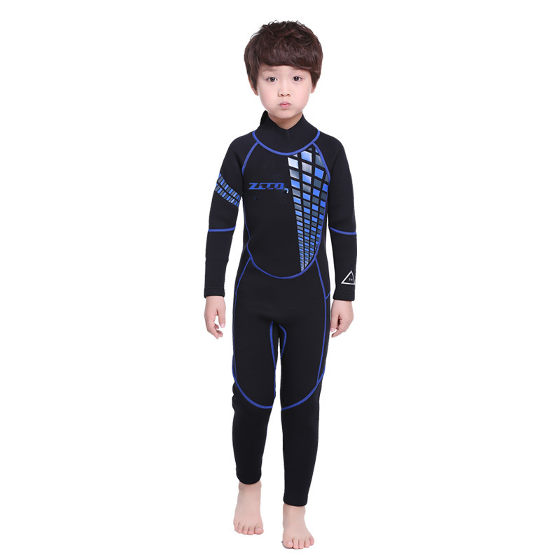 Children'S Wetsuit,Neoprene Rubber,3MM,Blue