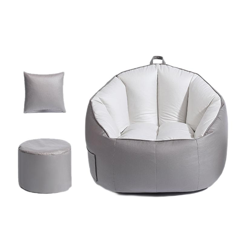 Bean Bags，Superfiber Technology Cloth，EPP， L75*W75*H65CM，Off-White + Gray