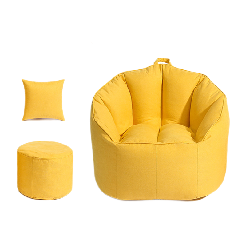 Bean Bags，Cotton And Hemp Cloth，EPP， L75*W75*H65CM，Yellow