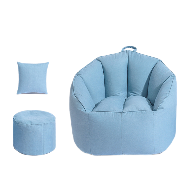 Bean Bags，Cotton And Hemp Cloth，EPP， L75*W75*H65CM，Blue