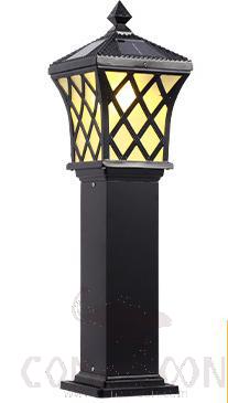 Solar Lawn Light, Black, H80cm
