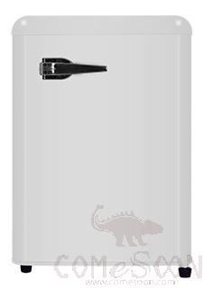 Retro Refrigerator, White, 75L