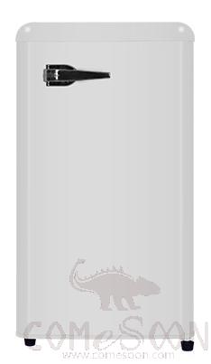 Retro Refrigerator, White, 90L