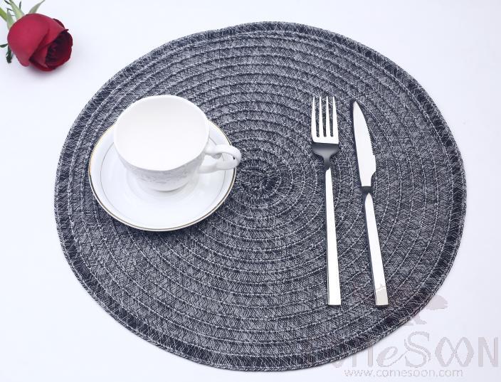 Pvc Placemats, Black And White Field Grid 2*1