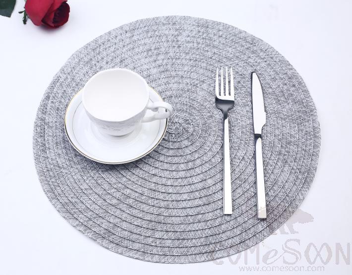 Pvc Placemat, Dark Coffee Field Grid 2*1