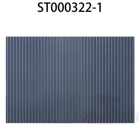 PVC Placemat， Dark Blue Vertical Striped Bamboo