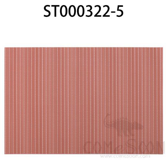 Pvc Placemat,Orange Pink Vertical Bamboo Stripes, L30*W45*H0.1cm