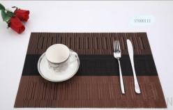 Pvc Placemat,Coffee+Black Gradient Bamboo