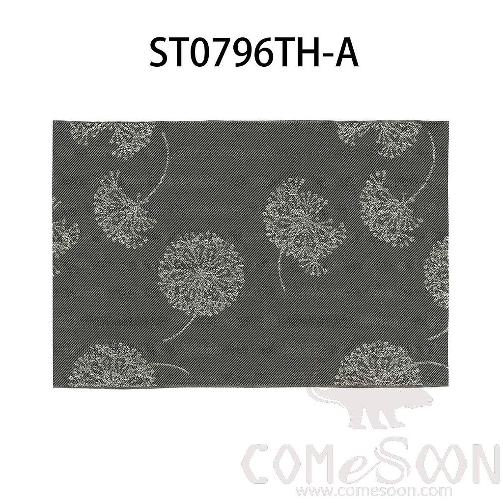 Pvc Placemat,Coarse Ice Yarn Dark Gray Dandelion