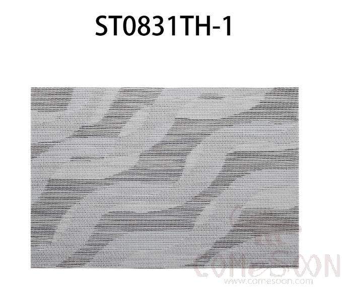 Pvc Placemat, Gray Wave Jacquard Placemat