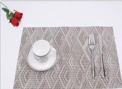 Pvc Placemat, Coffee+White Vanilla Jacquard