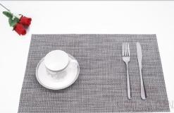 PVC Placemat With Silver Shiny Silk