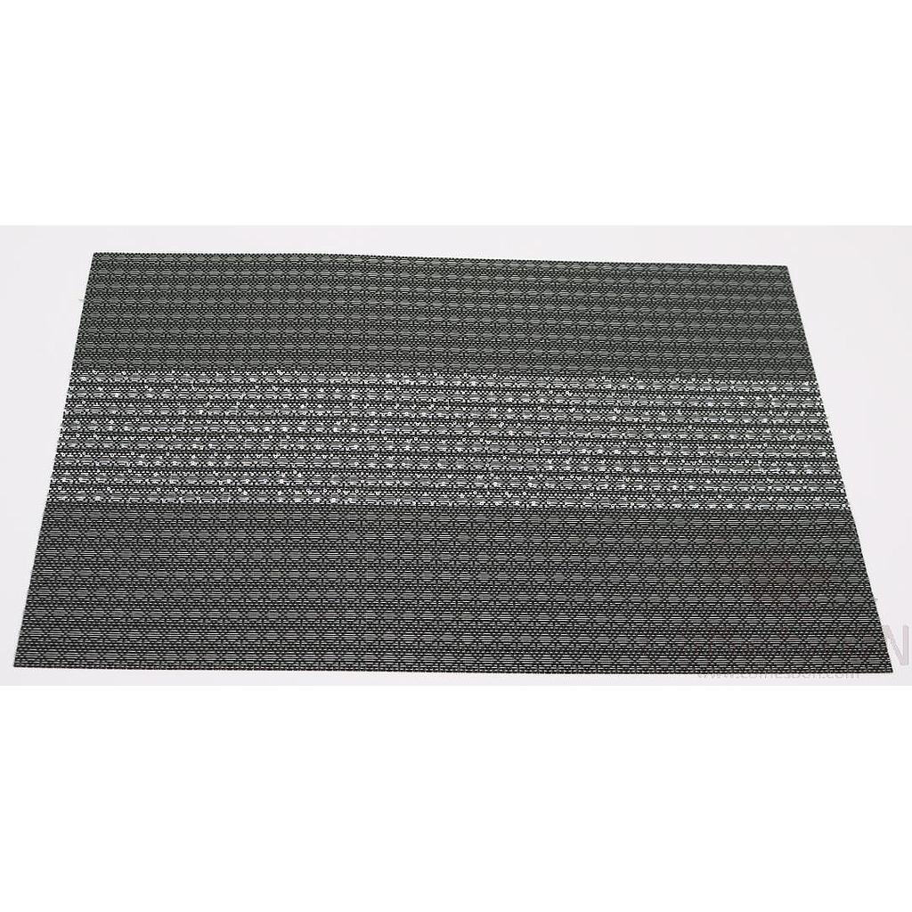 Pvc Placemat, Black Jacquard Middle With Sequins