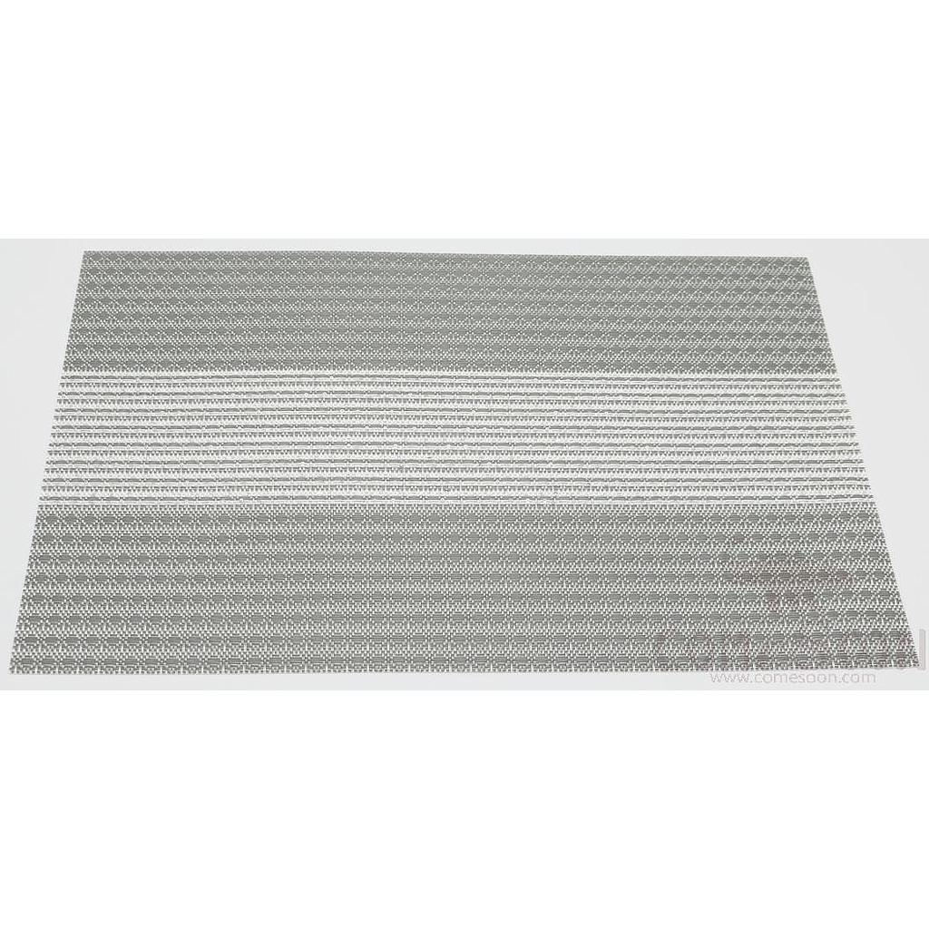 Pvc Placemat, Silver Jacquard Middle With Sequins