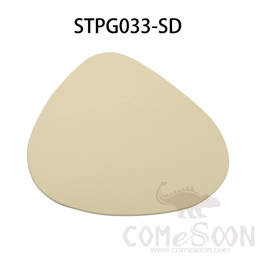 Teardrop Beige Leather Crimped Placemat