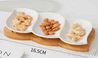 Ceramic Snack Plate,White