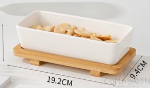 Ceramic Snack Plate,White