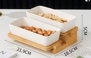Ceramic Snack Plate,White
